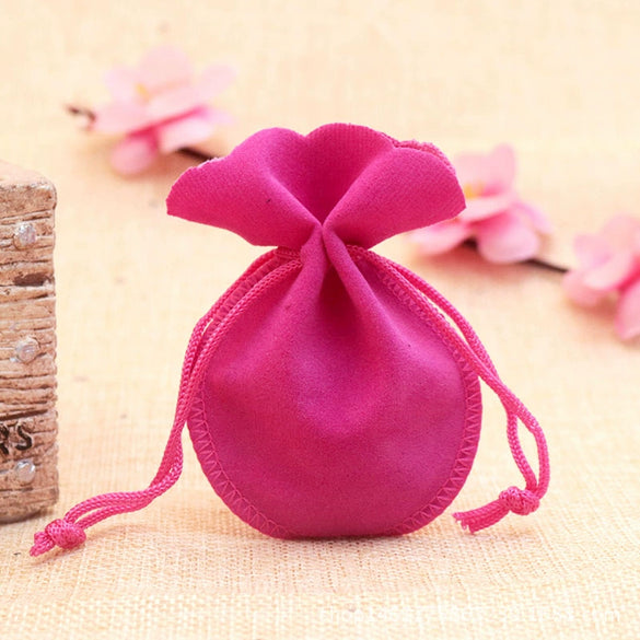 Jewelry Storage Gourd Drawstring Bag Velvet Flocking Cloth