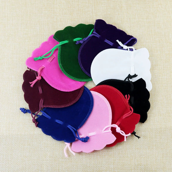 Jewelry Storage Gourd Drawstring Bag Velvet Flocking Cloth