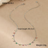 Jewelry Suit Stainless Steel Necklace Bracelet Geometric Tassel Pendant Electroplating