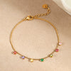 Jewelry Suit Stainless Steel Necklace Bracelet Geometric Tassel Pendant Electroplating
