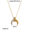 Jewelry Suit Stainless Steel Titanium Steel Earrings Necklace With Stars Sun And Moon Clouds Universe Pattern Electroplated For Women Highend Minimalist Style