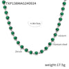Jewelry Suit 316L Stainless Steel Chain Pattern Mixed Color 3A Zircon Pvd Vacuum Plating Bracelet And Necklace