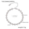 Jewelry Suit 316L Stainless Steel Chain Pattern Mixed Color 3A Zircon Pvd Vacuum Plating Bracelet And Necklace