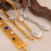 Jewelry Suit 316L Stainless Steel Inlaid Zircon Electroplating Chain Style Pendant Niche Design