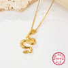 Jewelry Suit With Earrings And Necklace 925 Silver Gold Plated With Small Animal Pattern
