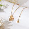 Jewelry Swan Clavicle Chain Pendant Brass Titanium Steel Geometric Natural Diamond