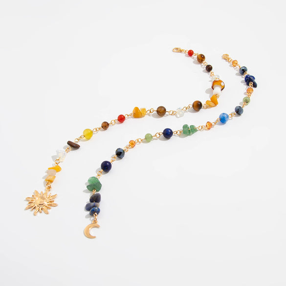 Jewelry Tassel Hair Chain Hair Accessories With Turquoise Crystal Acrylic Beads Agate Alloy Electroplated For Women Fashion Style