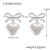 Jewelry Titanium Steel Bow Joker Style Electroplated Pendant Earrings