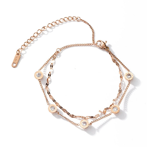 Jewelry Titanium Steel Bracelet Geometric Electroplating Women's