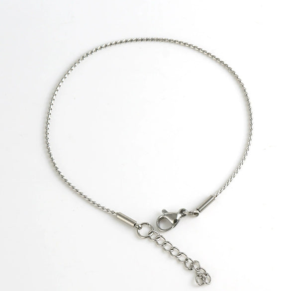 Jewelry 316L Stainless Steel Bracelet Geometric Style Electroplating For Men And Women