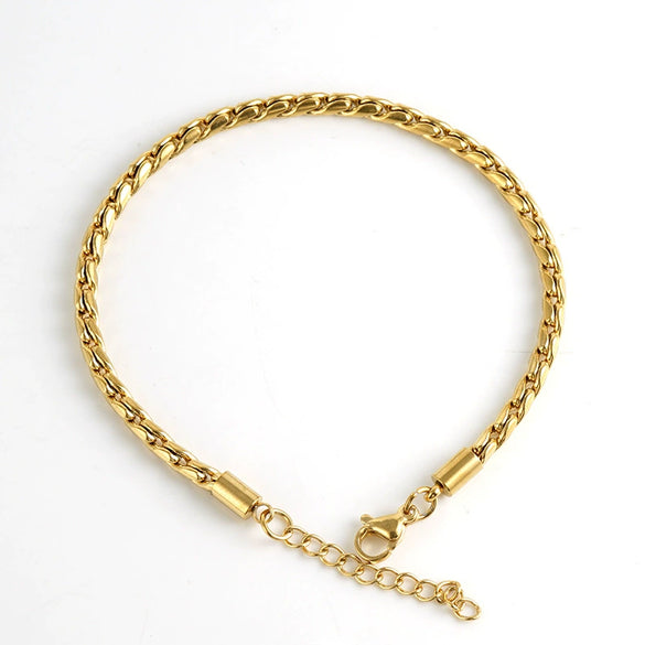 Jewelry 316L Stainless Steel Bracelet Geometric Style Electroplating For Men And Women