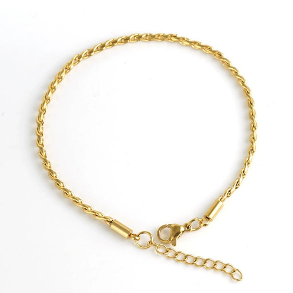 Jewelry 316L Stainless Steel Bracelet Geometric Style Electroplating For Men And Women