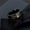 Jewelry Titanium Steel Camouflage Geometric Unisex Electroplating Laser Marking Ring