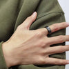 Jewelry Titanium Steel Camouflage Geometric Unisex Electroplating Laser Marking Ring