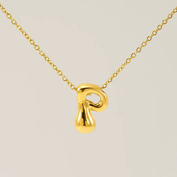 Jewelry Titanium Steel Clavicle Chain With Cartoon Bubble And English Letter Design Electroplated