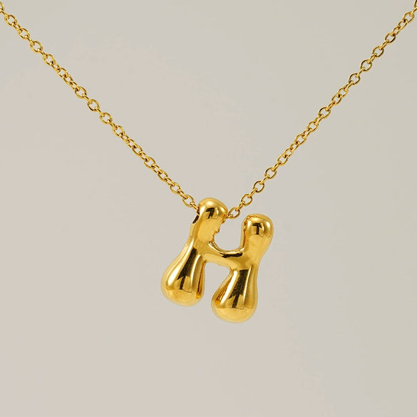 Jewelry Titanium Steel Clavicle Chain With Cartoon Bubble And English Letter Design Electroplated