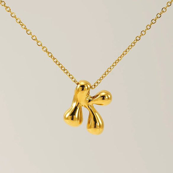 Jewelry Titanium Steel Clavicle Chain With Cartoon Bubble And English Letter Design Electroplated