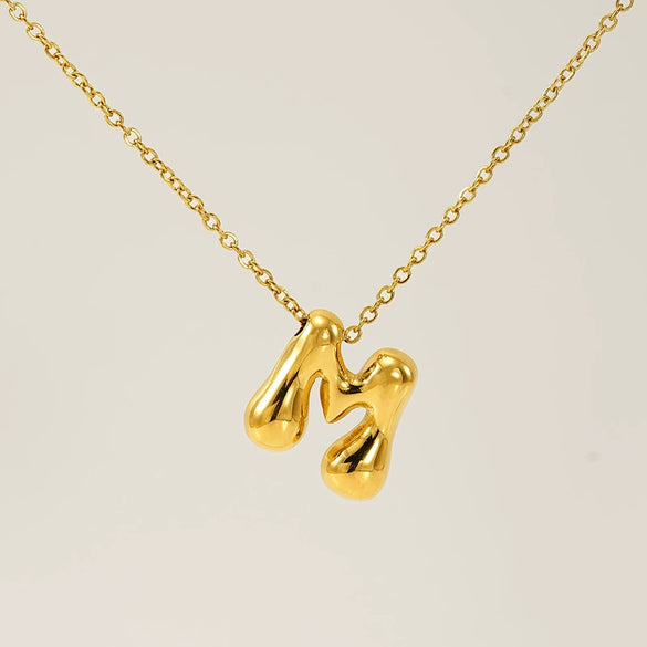 Jewelry Titanium Steel Clavicle Chain With Cartoon Bubble And English Letter Design Electroplated