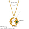 Jewelry 316L Stainless Steel Constellation Hollow Star Moon Pendant Clavicle Chain Electroplated