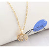 Jewelry Titanium Steel Copper Inlaid Zircon Baby Elephant Animal Elements Necklace For Female