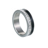 Jewelry Titanium Steel Couple Rings Inlaid With Square Diamonds U Shape Vacuum Plating