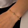 Jewelry Titanium Steel Diamondencrusted Love Necklace Earrings Bracelet Set For Women