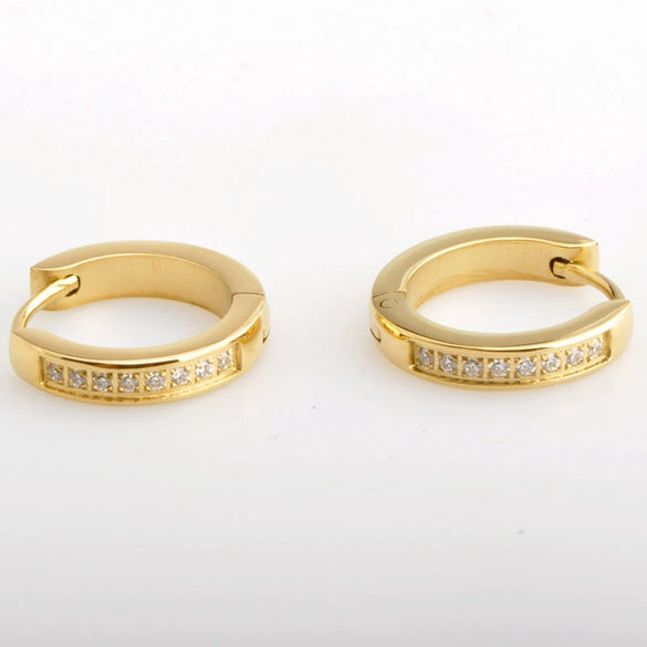 Jewelry Titanium Steel Ear Buckle With Letters Numbers Text Pattern Electroplating Design