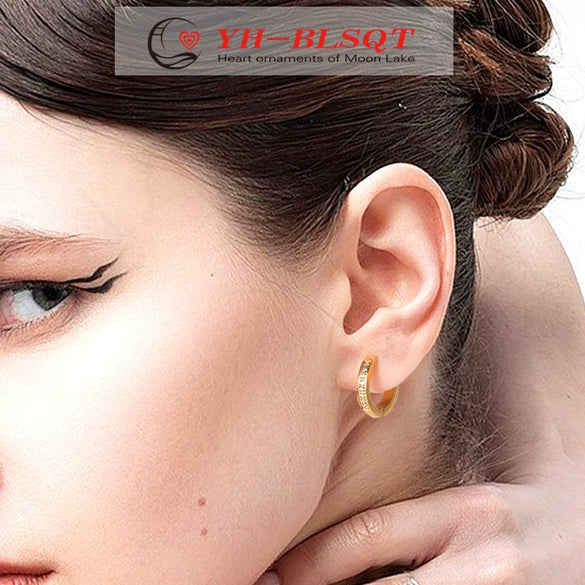 Jewelry Titanium Steel Ear Buckle With Letters Numbers Text Pattern Electroplating Design