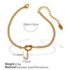 Jewelry 316L Stainless Steel Fashion Electroplated 26 Letter Bracelet Unisex Women's