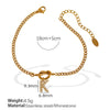 Jewelry 316L Stainless Steel Fashion Electroplated 26 Letter Bracelet Unisex Women's