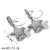 Jewelry Titanium Steel Fivepointed Star Electroplated Women's Earrings Necklace Suit