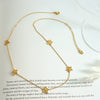 Jewelry 316L Stainless Steel Fivepointed Star Inlaid Zircon Electroplated Fashion Design Necklace Bracelet For Women