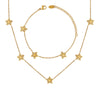 Jewelry 316L Stainless Steel Fivepointed Star Inlaid Zircon Electroplated Fashion Design Necklace Bracelet For Women