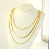 Jewelry 316L Stainless Steel Geometric Bone Chain Necklace For Women Electroplated Punk Style