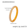 Jewelry 316L Stainless Steel Geometric Electroplated 18K Gold Ring For Women