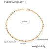 Jewelry 316L Stainless Steel Geometric Electroplating Bohemian Style Multilayer Chain Stacked Wear