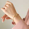 Jewelry 316L Stainless Steel Geometric Electroplating Inlaid Zircon Women's Bracelet