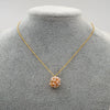 Jewelry Titanium Steel Geometric Flower Ball Pendant Braided Necklace For Women Electroplated