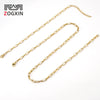Jewelry 316L Stainless Steel Geometric Gold Inlaid Paper Clip Chain Accessories For Unisex