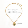 Jewelry Titanium Steel Geometric Heart Pendant Necklace With Box Chain