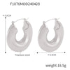 Jewelry 316L Stainless Steel Geometric Line Weaving Ushaped Electroplating Earrings For Women