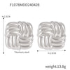 Jewelry 316L Stainless Steel Geometric Line Weaving Ushaped Electroplating Earrings For Women