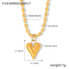 Jewelry 316L Stainless Steel Geometric Love Pendant Gold Plated Necklace