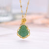 Jewelry Titanium Steel Geometric Mixed Gem Inlay Twisted Chain Electroplating Women's Necklace