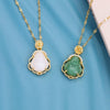 Jewelry Titanium Steel Geometric Mixed Gem Inlay Twisted Chain Electroplating Women's Necklace