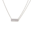 Jewelry Titanium Steel Geometric Rectangular Carved Letter Pendant Necklace Electroplating Style For Men And Women