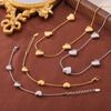 Jewelry 316L Stainless Steel Geometric Snake Bone Chain Pendant With Love Pattern Electroplating Design