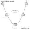 Jewelry 316L Stainless Steel Geometric Snake Bone Chain Pendant With Love Pattern Electroplating Design
