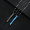 Jewelry Titanium Steel Geometric Square Column Pendant Necklace With Electroplating Polishing