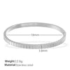 Jewelry 316L Stainless Steel Geometric Square Plaid Stripe Round Diamond Color Gold Plated Bracelet